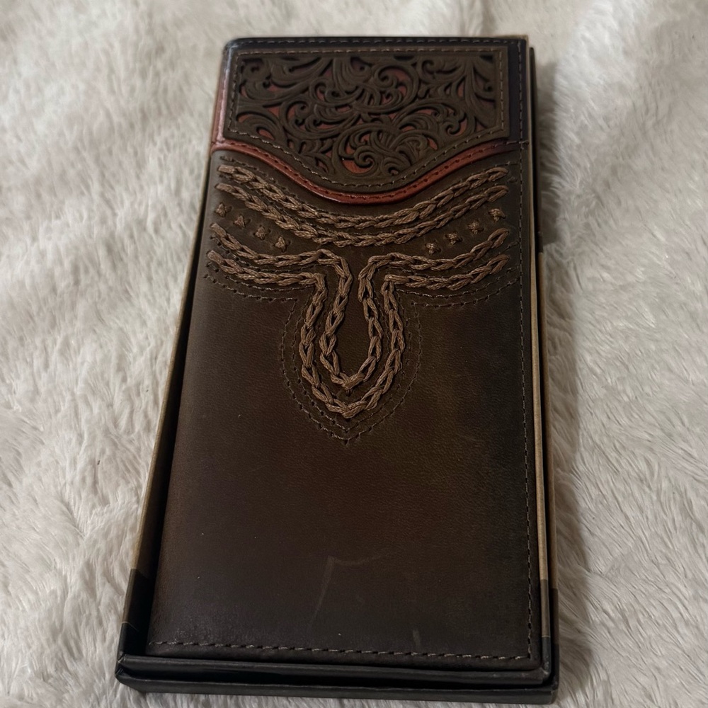 Justin Russet Inlay Rodeo Wallet